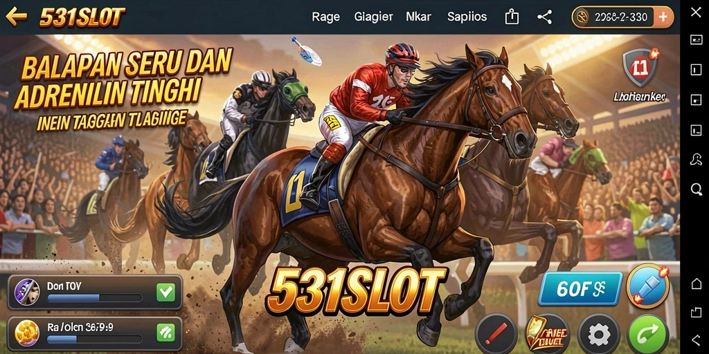 Gameplay balapan mendebarkan di 531SLOT.