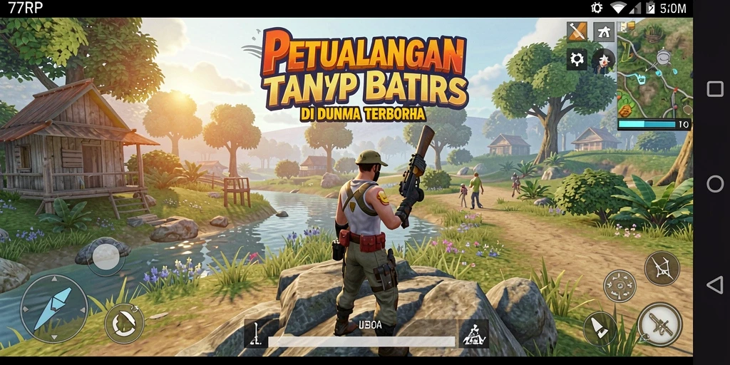 Tangkapan layar gameplay Open World yang menampilkan petualangan seru di 77RP.