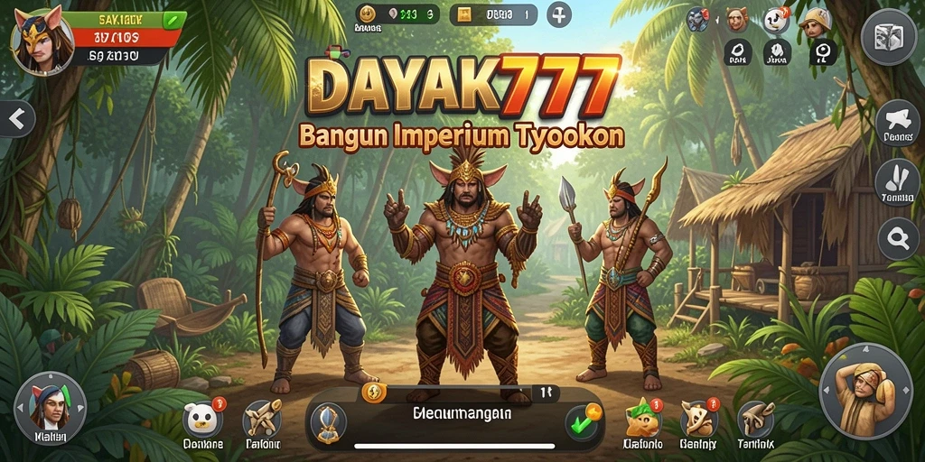 Screenshot utama DAYAK777 menampilkan gameplay seru dalam membangun bisnis Tycoon.