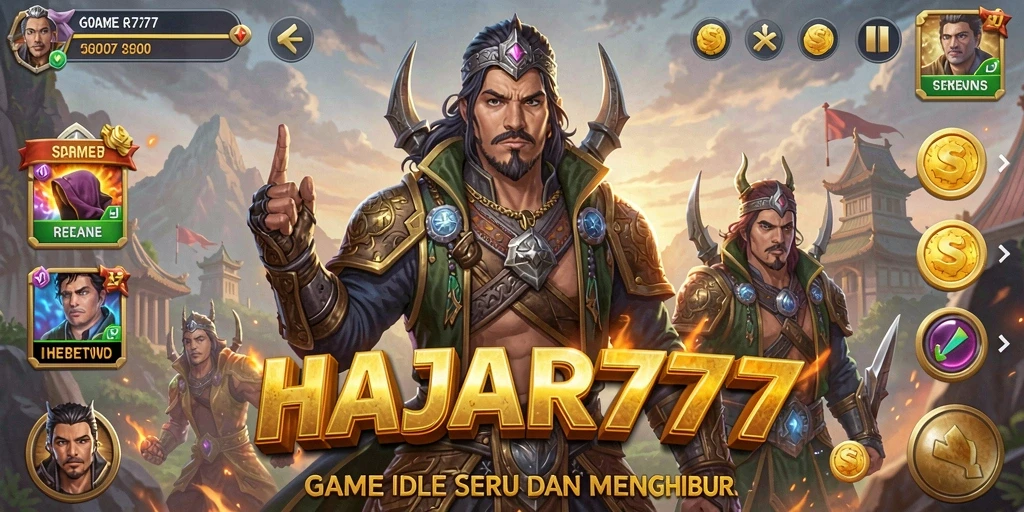 Screenshot gameplay HAJAR777 menunjukkan kemajuan yang memuaskan dalam game Idle.