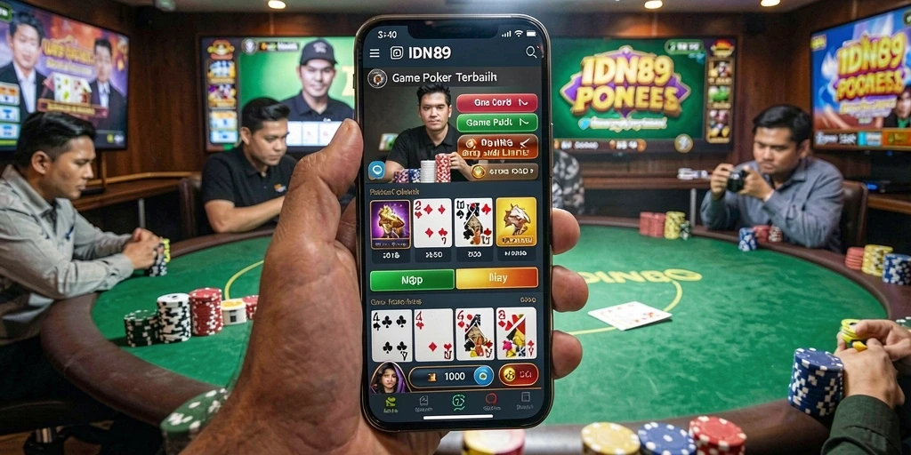 Tampilan gameplay seru dari aplikasi Poker IDN89.