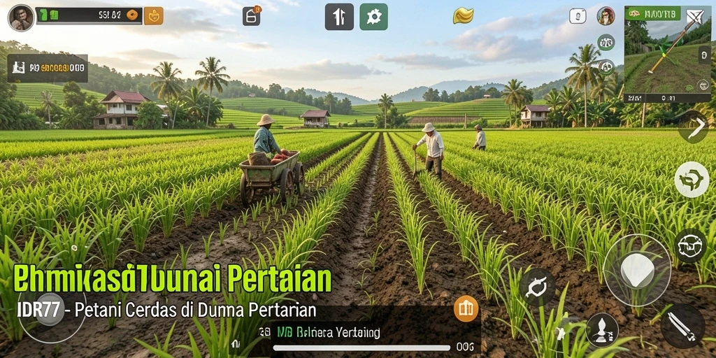 Screenshot utama game IDR77 dengan gameplay pertanian yang menarik.