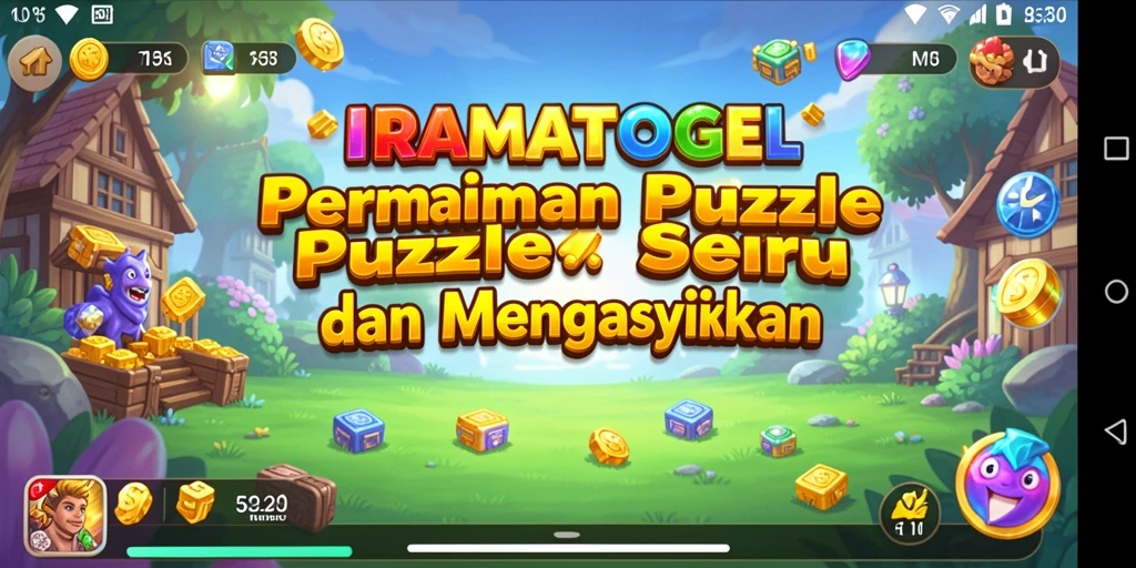 Tampilan gameplay IRAMATOGEL yang menarik saat menyusun teka-teki.