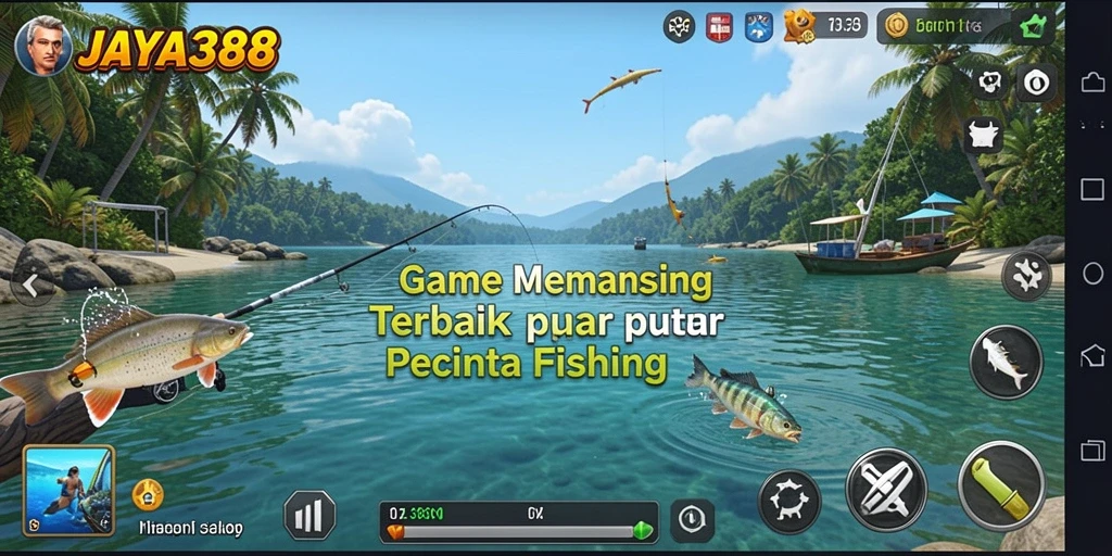 Tampilan gameplay memancing yang seru dan realistis di JAYA388.