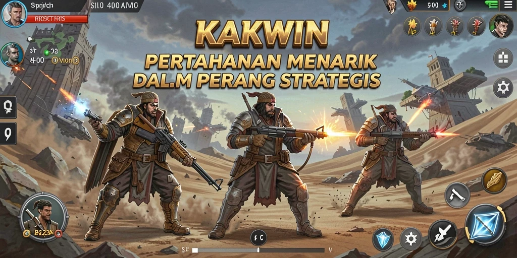 Tampilan menarik dari gameplay KAKWIN dalam genre Tower Defense.