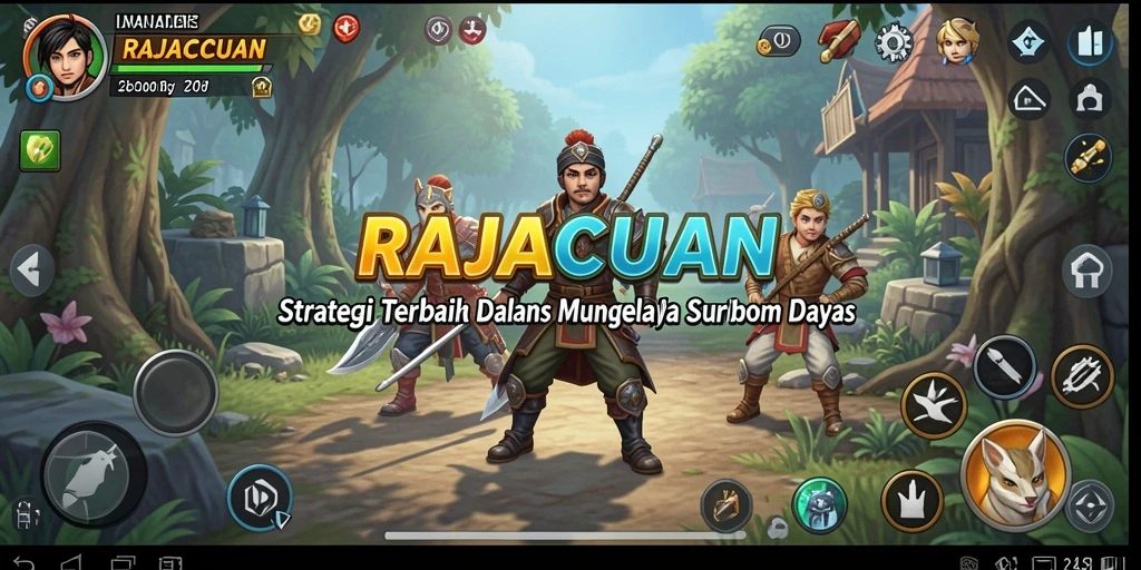 Tangkapan layar gameplay RAJACUAN dengan strategi yang mendalam.
