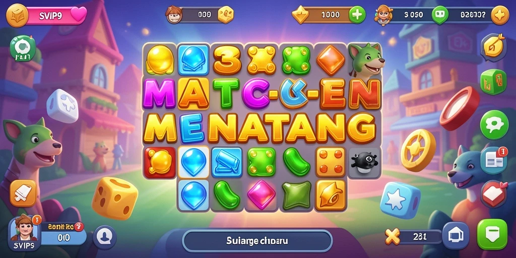 Gameplay seru dari SVIP9 dengan kombinasi permata yang menantang.