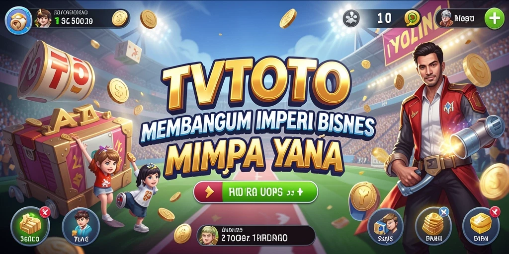 Tampilan gameplay TVTOTO yang menarik dan penuh aksi Tycoon.